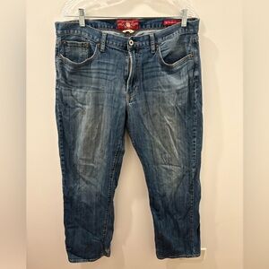 Men's Lucky Brand Straight Leg Blue Jeans Size 36x32